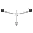 Kép 2/5 - MULTIBRACKETS Asztali konzol (2 képernyős), M VESA Deskmount Officeline Dual White (15-30", max.VESA: 100x100 mm, 8 kg)