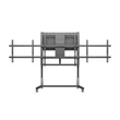 Kép 2/5 - MULTIBRACKETS Gurulós motoros 2 karos padlóállvány, M Motorized Floorstand Dual Screen 160 kg Black SD (max. 2x84")