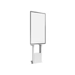 Kép 3/3 - MULTIBRACKETS Motoros padlóállvány, M Motorized Floormount Flip 2 incl cabinet & camerashelf 120kg White (50-95")