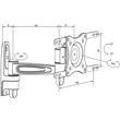 Kép 2/9 - MULTIBRACKETS Fali konzol, M VESA Flexarm 360 II White 75 100 200 (15-32", max.VESA: 200x200 mm, 15 kg)
