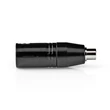 Kép 1/5 - NEDIS COTP15930BK XLR adapter, XLR 3 tűs dugó, RCA nő,  Nikkelezett, Egyenes, Fém, Fekete , 1 db