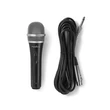Kép 1/4 - Nedis MPWD50BK dinamikus mikrofon, 5m levehető kábel, 50Hz-15kHz,  600 Omh, 72dB, utazó tok, integrált kapcsoló, fekete