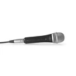 Kép 1/5 - Nedis MPWD50CBK dinamikus mikrofon, levehető kábel 5m, 50 Hz - 15 kHz 600 Ohm -72 dB, kapcsoló, fekete/szürke