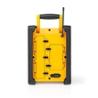Kép 2/5 - Nedis RDFM3100YW munka rádió, FM, bluetooth, rezgéscsillapítás, 15W, 20 FM állomás, 3,5 mm audióbemenet