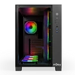 Kép 3/3 - NJOY Ház Midi ATX AURA Tápegység nélkül, USB2.0+3.0, Fekete RGB