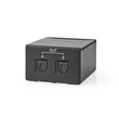 Kép 2/4 - Nedis ASPL2512BK digitális audio splitter, TosLink be - 2x TosLink kimenet