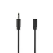 Kép 1/3 - Nedis CAGB22050BK100 sztereo audio kábel, 3,5 mm jack dugó - 3,5 mm jack aljzat, 10 m