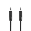 Kép 1/2 - Nedis CAGL22000BK15 sztereo audio kábel, 3,5 mm jack dugó - 3,5 mm jack dugó, 1,5 m