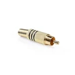 Kép 3/5 - Nedis CAGP24900BK RCA csatlakozó, 10 db, Egyenes, Aranyozott,  Forrasztó, Kábel bemeneti átmérő: 7,0 mm, Fém, Fekete