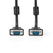 Kép 2/3 - Nedis CCGL59000BK30, VGA kábel, VGA dugó Nikkelezett Maximális felbontás: 1280x768 3,00 m Kerek ABS Fekete