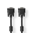 Kép 1/3 - Nedis CCGL59000BK30, VGA kábel, VGA dugó Nikkelezett Maximális felbontás: 1280x768 3,00 m Kerek ABS Fekete