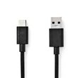 Kép 1/3 - Nedis CCGL61600BK10 USB kábel, USB 3.2 Gen 1, USB-A dugó - USB-C dugó, 15 W | 5 Gbps, 1 m