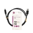 Kép 3/3 - Nedis CCGL61600BK10 USB kábel, USB 3.2 Gen 1, USB-A dugó - USB-C dugó, 15 W | 5 Gbps, 1 m