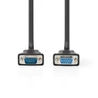 Kép 2/3 - Nedis CCGP59100BK20, VGA kábel, VGA dugó VGA anya Nikkelezett Maximális felbontás:1280x800  2,00 m  Kerek ABS fekete