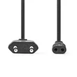 Kép 3/4 - Nedis CEGL11060BK20 borotva táp kábel IEC-320-C1, 2 x 0.75 mm˛, hossz 2m