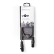 Kép 3/3 - Nedis COTH15012GY10 DMX adapter kábel, XLR 3 tűs dugó, XLR 3 tűs anya,  Nikkelezett, 1,00 m,  kerek, PVC, Sötétszürke