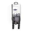 Kép 3/3 - Nedis COTH15012GY15 DMX adapter kábel, XLR 3 tűs dugó, XLR 3 tűs anya,  Nikkelezett, 1,5 m,  kerek, PVC, Sötétszürke