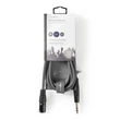 Kép 3/3 - Nedis COTH15100GY30 félprofi audio kábel, 6,35mm sztereo jack dugó - 3p XLR dugó, hossz 3m, rugalmas