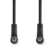 Kép 2/3 - Nedis CSGL40120BK15 koax kábel, IEC (koax) férfi, IEC (koax) női, Nikkelezett,  120 dB, 75 Ohm,  Quad Shielded,  1,5m