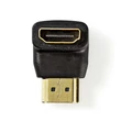 Kép 5/5 - Nedis HDMI adapter, CVGB34901BK HDMI csatl HDMI kimen. Aranyozott 90°-os szögben ABS Fekete 1 db doboz