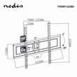 Kép 5/5 - Nedis TVWM1450BK LCD TV / monitor tartó konzol 3d, minden irányban mozgatható, súly: 35 kg, dönthető, forgatható