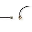 Kép 1/3 - Nedis SMA kábel, SMA aljzat - TS9, 50 Ohm, 0.20m, CSGB02125BK02