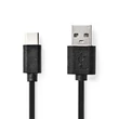 Kép 2/5 - Nedis CCGL60600BK10 USB A - USB C (USB-C) kábel, USB2.0, 15W, hossz 1m