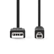 Kép 1/3 - Nedis CCGL60100BK20 USB2.0, USB A - B kábel, 480Mbs, 10W, hossz 2m