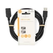 Kép 3/3 - Nedis CCGL60010BK30 USB hosszabító / toldó kábel, USB 2.0 | USB-A dugó  USB-A hüvely  480 Mbps, 3m