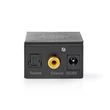 Kép 1/5 - Nedis ACON2510BK digital - analóg konverter, digitális koax RCA bemenet - 2x RCA kimenet