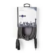 Kép 3/3 - Nedis COTH15310GY30 félprofi XLR audio kábel, 2x XLR 3 tűs dugó | 3,5 mm sztereo jack dugó, 3m