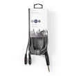Kép 3/3 - Nedis COTH23300GY30 félprofi XLR audio kábel, 6,35mm sztereo jack dugó - 2x RCA dugó, 3m