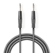 Kép 2/3 - Nedis COTH23020GY30 félprofi audio kábel, 2 x 6,35mm sztereo jack dugó, hossz 3m, rugalmas