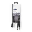 Kép 3/3 - Nedis COTH23320GY15 félprofi audio kábel, 2 x 6,35mm mono jack dugó - 2 X RCA dugó, hossz 1.5m, rugalmas