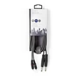 Kép 3/3 - Nedis COTH23320GY30 félprofi audio kábel, 2 x 6,35mm mono jack dugó - 2 X RCA dugó, hossz 3m, rugalmas
