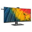 Kép 3/5 - PHILIPS Ívelt monitor 40" 40B1U6903CH, 5120x2160, 21:9, 300 cd/m2, 4ms, HDMIx2/DP/Thunderbolt/USBx5/USB-C/LAN, hangszóró