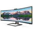 Kép 2/5 - PHILIPS Ívelt monitor 48.8" 499P9H, 5120x1440, 32:9, 450cd/m2, 5ms, USB-C(+dokkoló)/3xUS/LAN/DP/2xHDMI, hangszóró/webkam