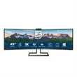 Kép 1/5 - PHILIPS Ívelt monitor 48.8" 499P9H, 5120x1440, 32:9, 450cd/m2, 5ms, USB-C(+dokkoló)/3xUS/LAN/DP/2xHDMI, hangszóró/webkam