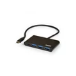 Kép 1/5 - PORT DESIGNS-Port Connect HUB, Type-C to 3xUSB 3.0 + Type-C - ezüst