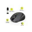 Kép 3/5 - PORT DESIGNS Egér vezeték nélküli, silent, optikai, USB-C/USB, 800/1200/1600 dpi, 1,6 m, 1xAA, fekete