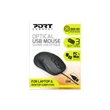 Kép 4/5 - PORT DESIGNS Egér veztékes, optikai, USB, 1000 dpi, 1,5 m