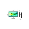 Kép 5/5 - SAMSUNG IPS 100Hz monitor 27" S60UD, 2560x1440, 16:9, 350cd/m2, 5ms, DisplayPort/HDMI/3xUSB/USB-C/LAN, Pivot