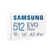 Kép 1/5 - SAMSUNG Memóriakártya, EVO Plus microSDXC kártya, 512GB, UHS-1, U3, V30, A2, + SD Adapter, R160/W