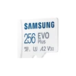 Kép 2/5 - SAMSUNG Memóriakártya, EVO Plus microSD kártya (2021) 256GB, CLASS 10, UHS-1, U3, V30, A2, + Adapter, R160/W