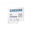 Kép 2/5 - SAMSUNG Memóriakártya, PRO Endurance microSD kártya 256GB, CLASS 10, UHS-I (SDR104), + SD Adapter, R100/W40