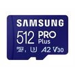 Kép 2/5 - SAMSUNG Memóriakártya, PRO Plus + Reader microSDXC 512GB, CLASS 10, UHS-I, U3, V30, A2, R180/W130