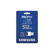 Kép 3/5 - SAMSUNG Memóriakártya, PRO Plus + Reader microSDXC 512GB, CLASS 10, UHS-I, U3, V30, A2, R180/W130