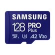 Kép 1/5 - SAMSUNG Memóriakártya, PRO Plus microSDXC kártya 128GB, CLASS 10, UHS-I, U3, V30, A2, + Adapter, R180/W130