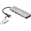 Kép 1/3 - SANDBERG Hub és elosztó, USB-C/A to 2xUSB-A+2xUSB-C Hub