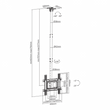Kép 2/2 - SBOX CPLB-9441 mennyezeti fali konzol, dönthető, forgatható, 32"-70", max 50 kg